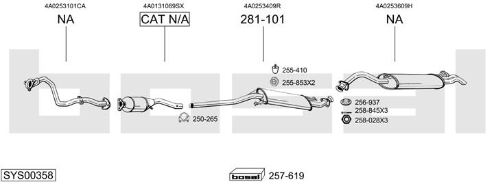 Bosal SYS00358 Exhaust system SYS00358