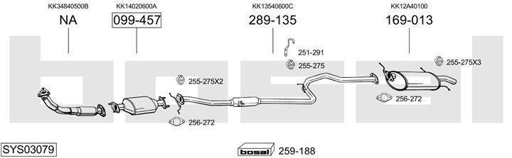 Bosal SYS03079 Exhaust system SYS03079