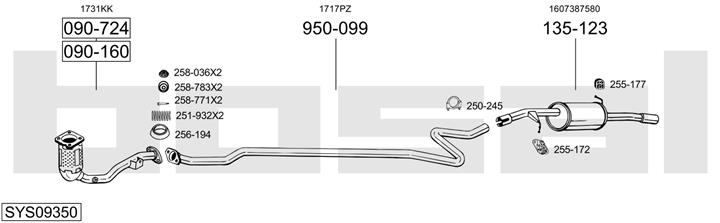 Bosal SYS09350 Exhaust system SYS09350