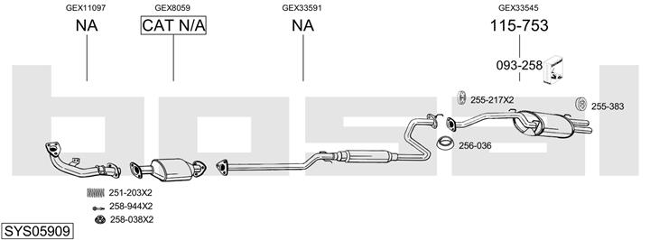 Bosal SYS05909 Exhaust system SYS05909