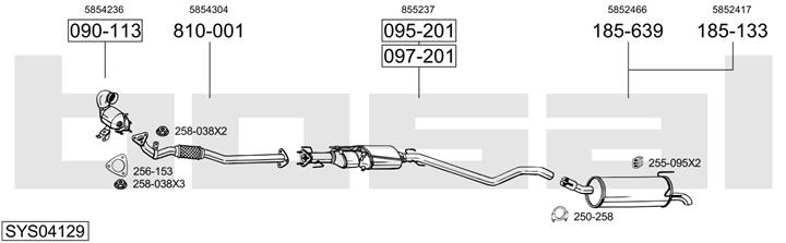 Bosal SYS04129 Exhaust system SYS04129