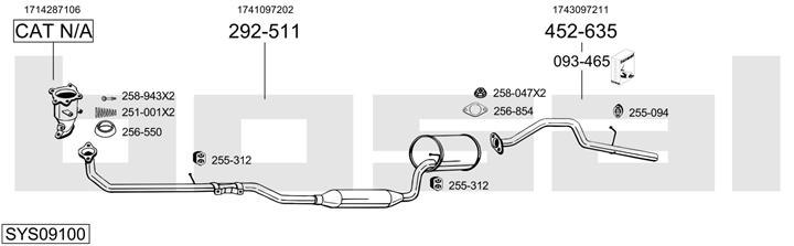 Bosal SYS09100 Exhaust system SYS09100