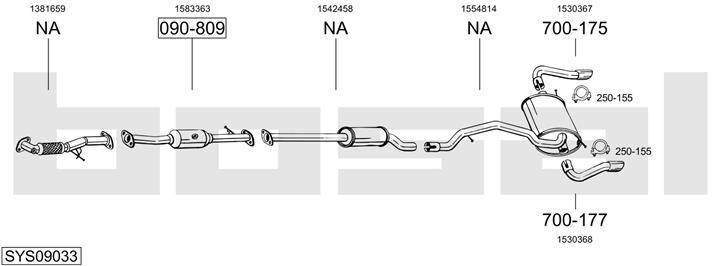 Bosal SYS09033 Exhaust system SYS09033