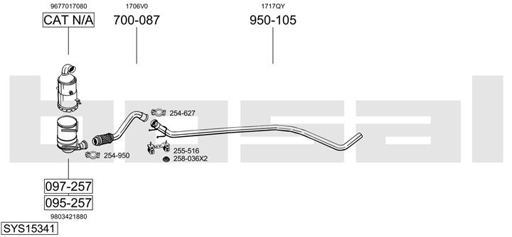 Bosal SYS15341 Exhaust system SYS15341