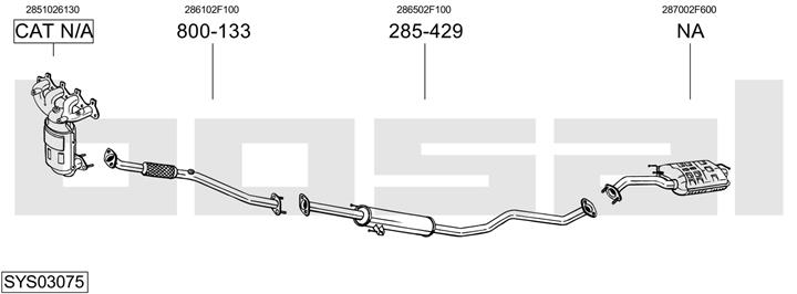 Bosal SYS03075 Exhaust system SYS03075