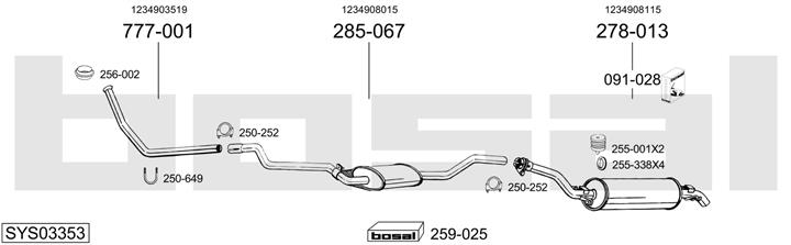 Bosal SYS03353 Exhaust system SYS03353