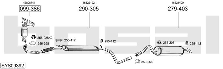 Bosal SYS09392 Exhaust system SYS09392