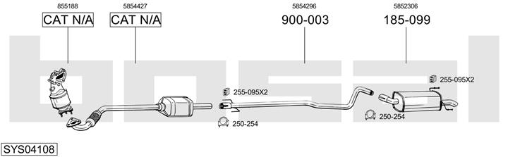 Bosal SYS04108 Exhaust system SYS04108