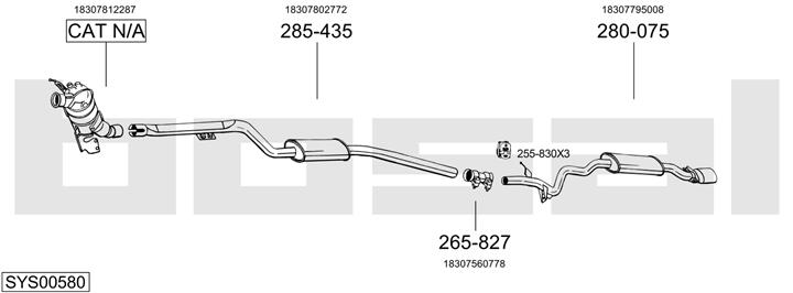 Bosal SYS00580 Exhaust system SYS00580