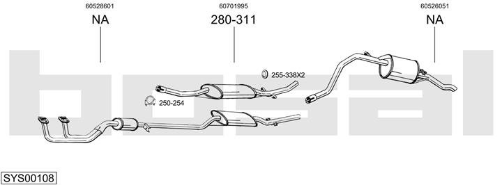 Bosal SYS00108 Exhaust system SYS00108