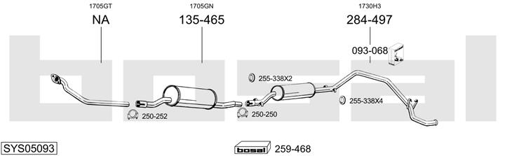 Bosal SYS05093 Exhaust system SYS05093