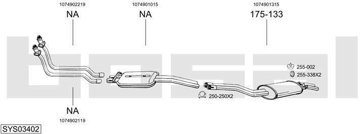 Bosal SYS03402 Exhaust system SYS03402