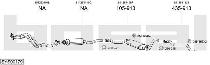 Bosal SYS00179 Exhaust system SYS00179