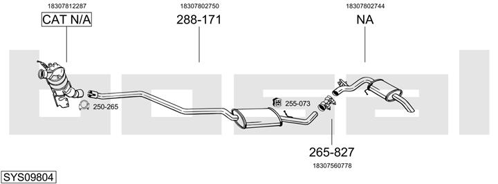 Bosal SYS09804 Exhaust system SYS09804