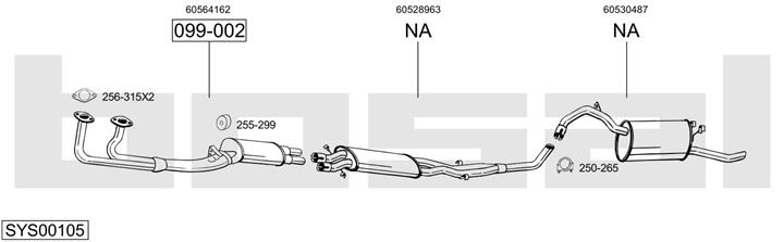 Bosal SYS00105 Exhaust system SYS00105