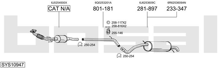 Bosal SYS10947 Exhaust system SYS10947