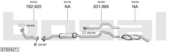 Bosal SYS04271 Exhaust system SYS04271