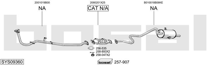 Bosal SYS09360 Exhaust system SYS09360