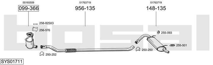 Bosal SYS01711 Exhaust system SYS01711