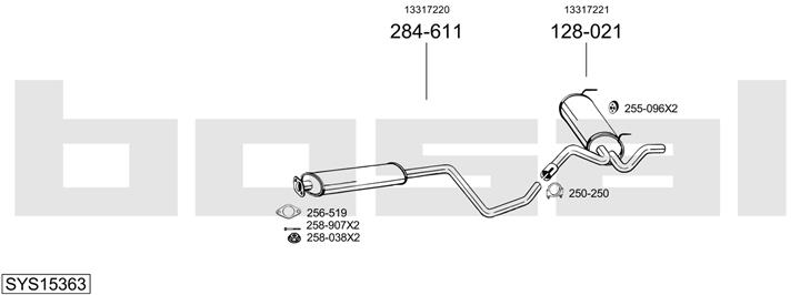 Bosal SYS15363 Exhaust system SYS15363