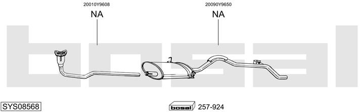 Bosal SYS08568 Exhaust system SYS08568