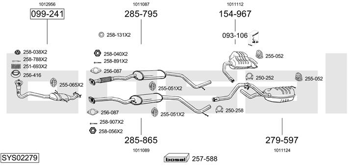 Bosal SYS02279 Exhaust system SYS02279