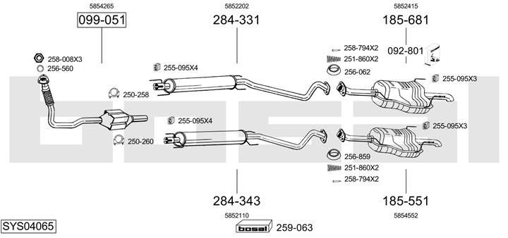 Bosal SYS04065 Exhaust system SYS04065
