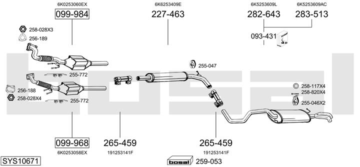 Bosal SYS10671 Exhaust system SYS10671