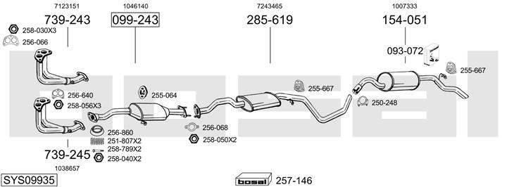 Bosal SYS09935 Exhaust system SYS09935