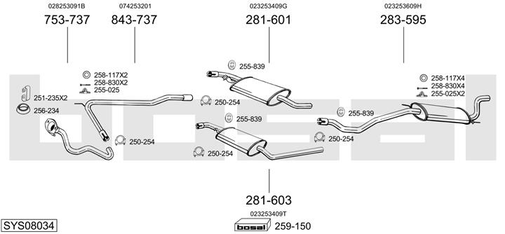 Bosal SYS08034 Exhaust system SYS08034