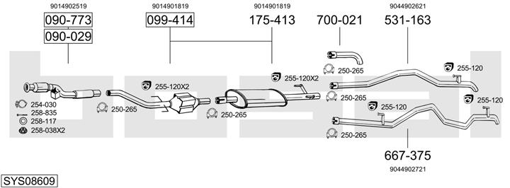 Bosal SYS08609 Exhaust system SYS08609