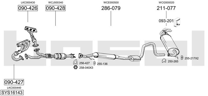 Bosal SYS16143 Exhaust system SYS16143