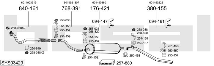 Bosal SYS03429 Exhaust system SYS03429