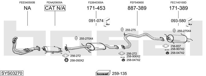 Bosal SYS03270 Exhaust system SYS03270