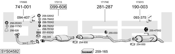 Bosal SYS04582 Exhaust system SYS04582