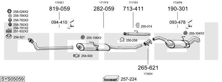 Bosal SYS05059 Exhaust system SYS05059