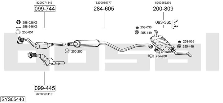 Bosal SYS05440 Exhaust system SYS05440