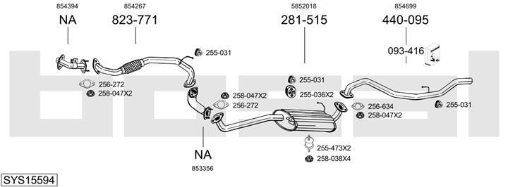 Bosal SYS15594 Exhaust system SYS15594