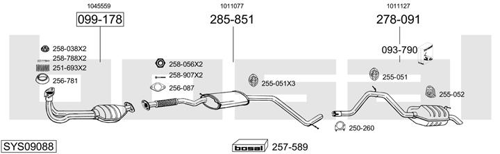 Bosal SYS09088 Exhaust system SYS09088