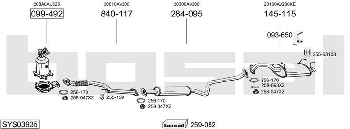 Bosal SYS03935 Exhaust system SYS03935