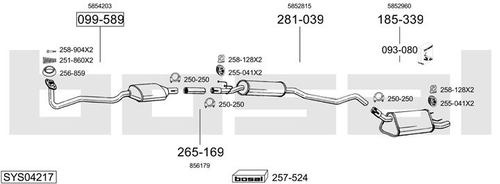 Bosal SYS04217 Exhaust system SYS04217