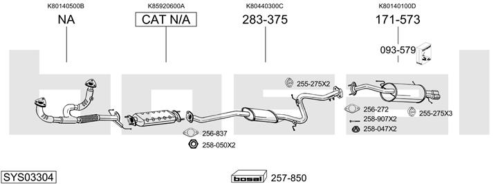 Bosal SYS03304 Exhaust system SYS03304