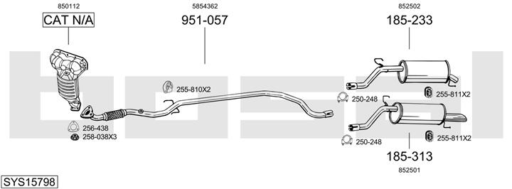 Bosal SYS15798 Exhaust system SYS15798