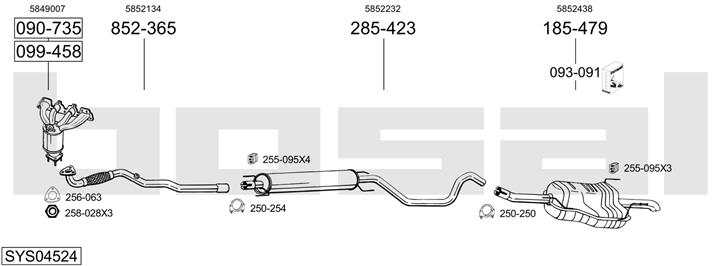 Bosal SYS04524 Exhaust system SYS04524