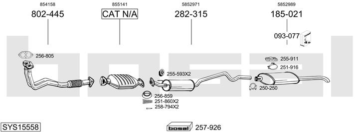 Bosal SYS15558 Exhaust system SYS15558