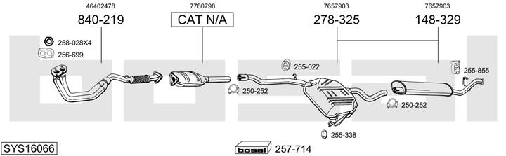 Bosal SYS16066 Exhaust system SYS16066