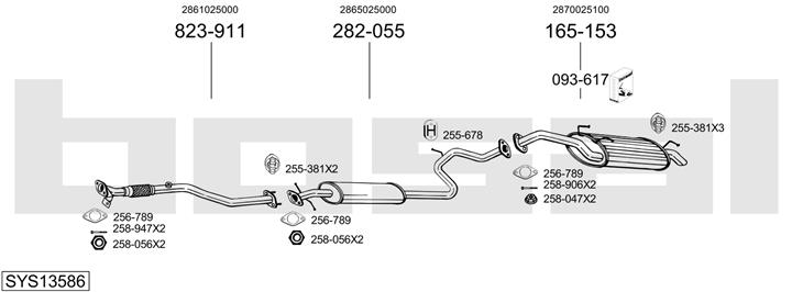 Bosal SYS13586 Exhaust system SYS13586