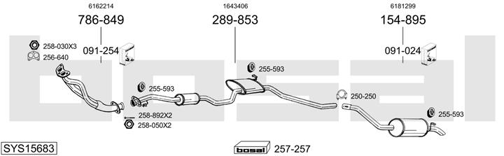 Bosal SYS15683 Exhaust system SYS15683