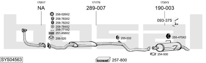 Bosal SYS04563 Exhaust system SYS04563