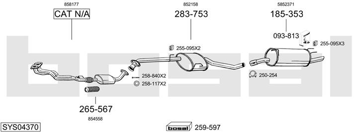 Bosal SYS04370 Exhaust system SYS04370